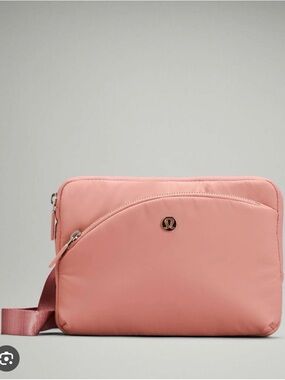 Lululemon Pink Crossbody Bag with Front Zip Pocket